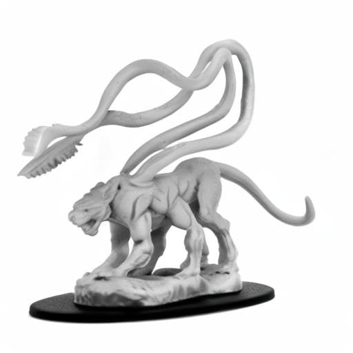 WizKids Nolzur’s unpainted Displacer Beast—ready for tabletop painting