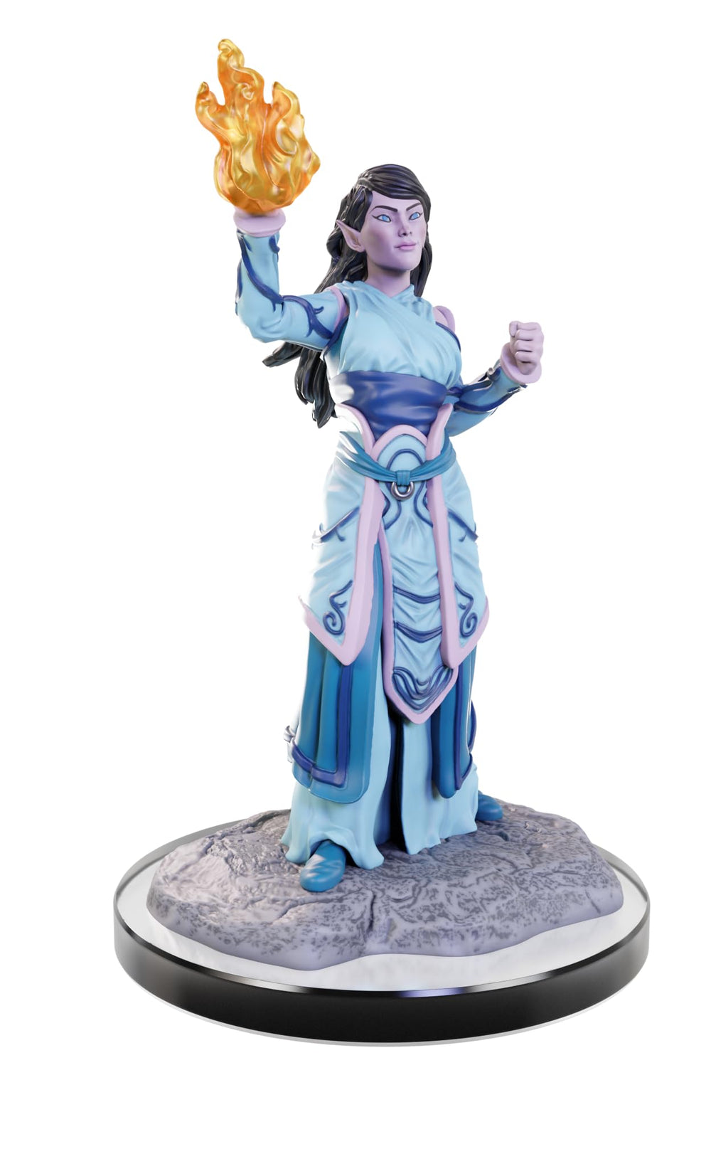 WizKids Nolzur's Elf Wizard unpainted miniature set for D&D adventures.