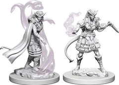WizKids Nolzur's Female Tiefling Warlock miniature, primed and ready to paint.