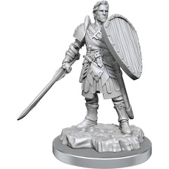 WizKids Nolzur's Human Fighter deep cuts aid easy shading and layering.