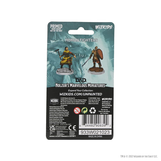 WizKids Nolzur's Human Fighter pose ready to paint for fast tabletop setup.
