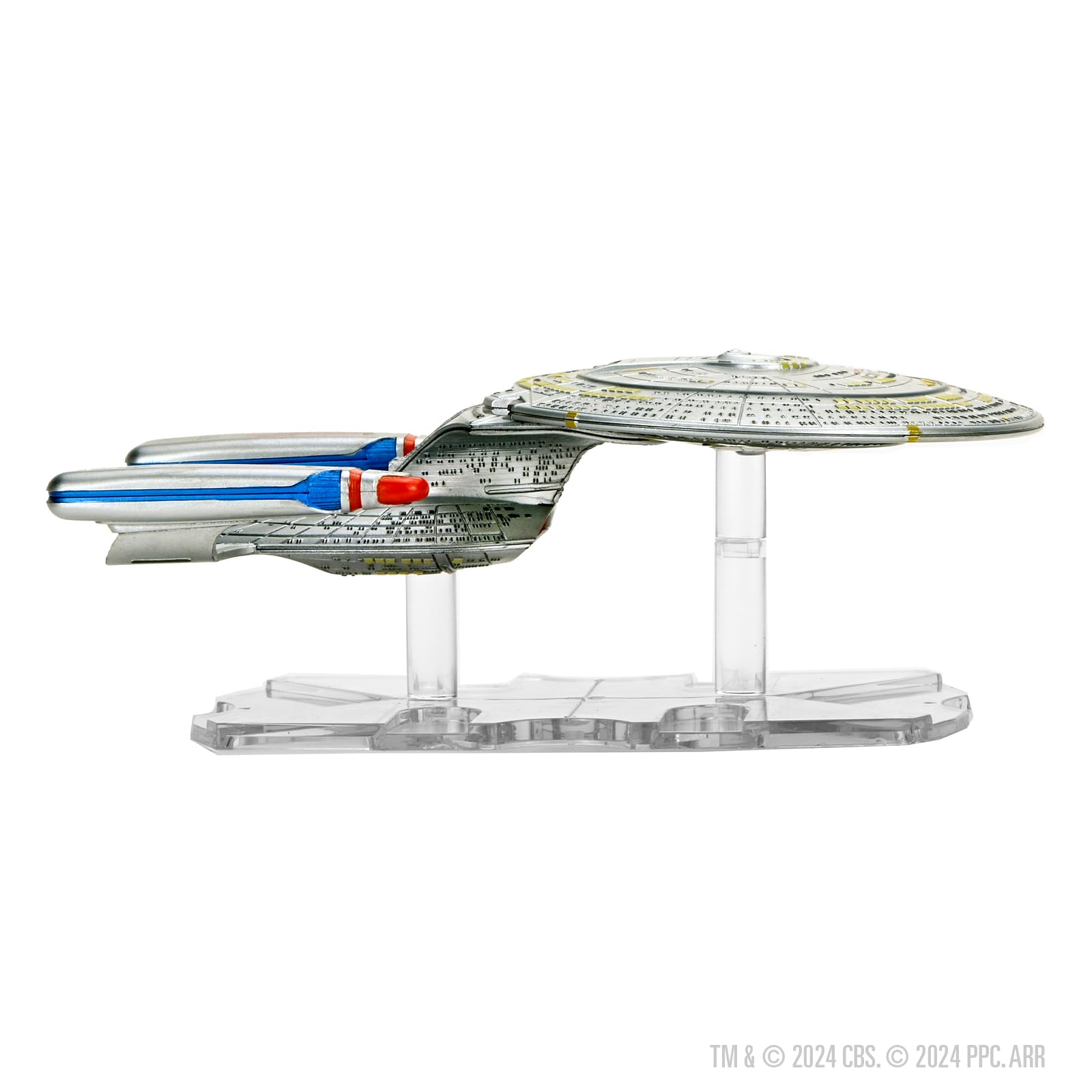 Star Trek ship pack presents a display-ready Enterprise-D for collection.