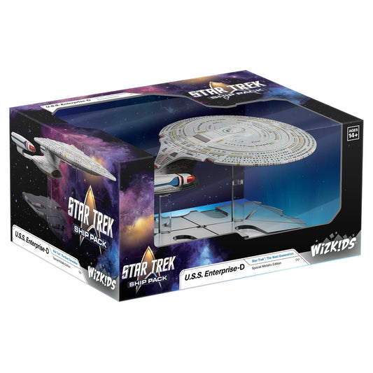 WizKids U.S.S. Enterprise-D miniature with detailed display-ready design for collectors.