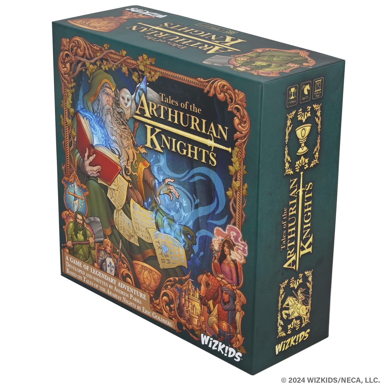 WizKids Tales of The Arthurian Knights rulebook with setup steps for quick starts.