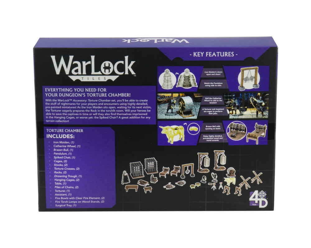 WizKids Warlock Tiles Brazen Bull prop adds dramatic dungeon ambiance