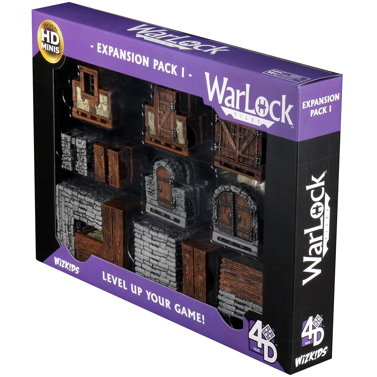 WizKids Warlock Tiles Expansion I offset walls enable flexible figure placement.