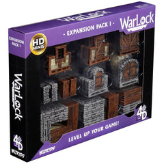 WizKids Warlock Tiles Expansion I pre-build maps save setup time.