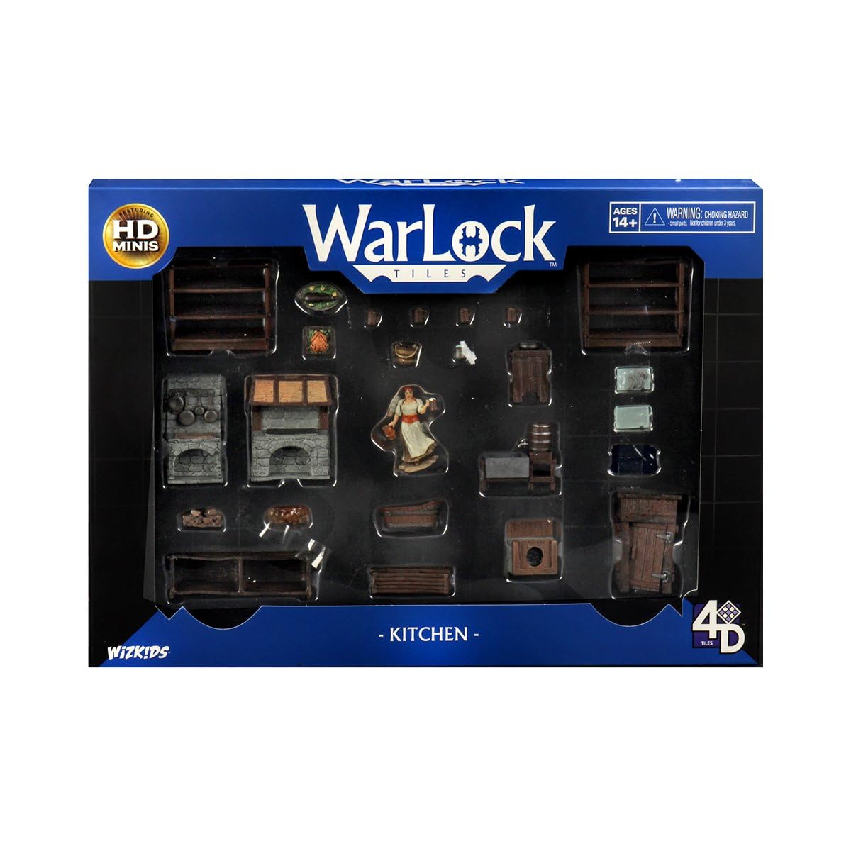 WizKids Warlock Tiles kitchen stove adds realism to RPG scenes.