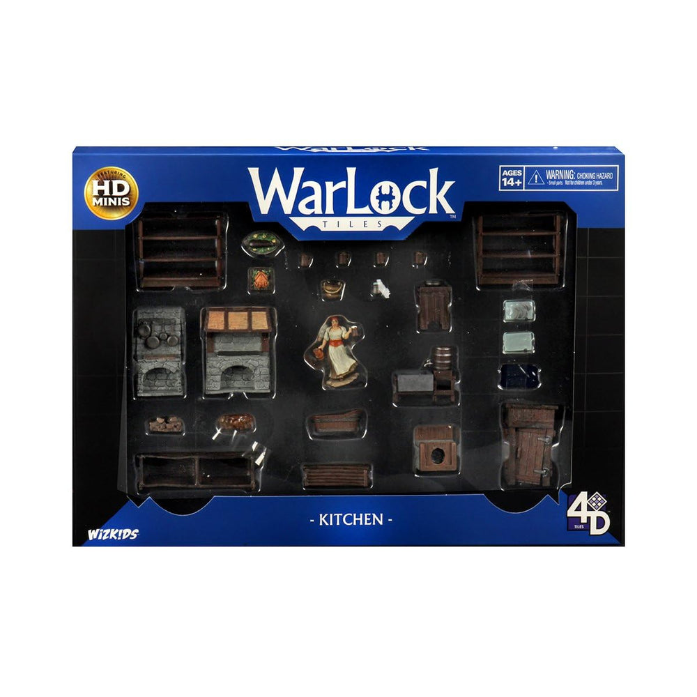 WizKids Warlock Tiles kitchen stove adds realism to RPG scenes.