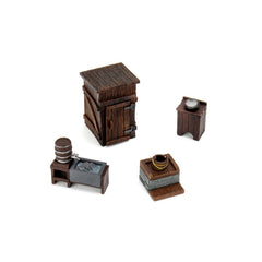 WizKids Warlock Tiles serving girl character interacts with heroes and villains.
