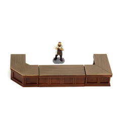 WizKids Warlock Tiles tavern tables set for encounters and conversations.