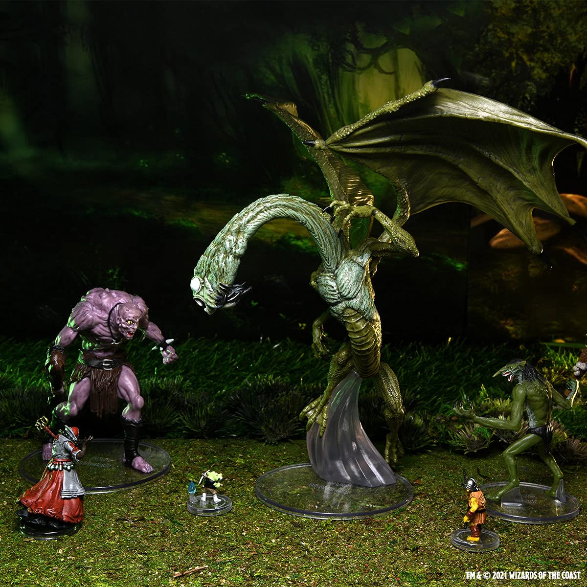 Witchlight characters and monsters in vivid, dynamic poses for storytelling.