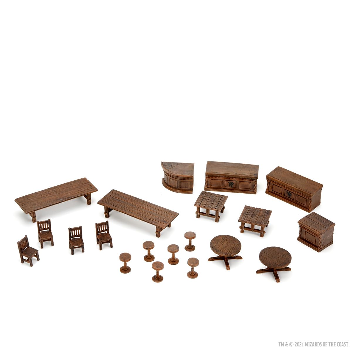 WizKids Yawning Portal Inn chairs provide seating for adventuring parties