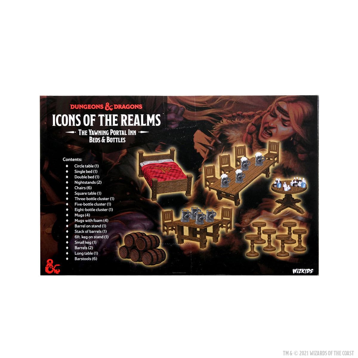 WizKids Yawning Portal Inn nightstands add authentic inn detail