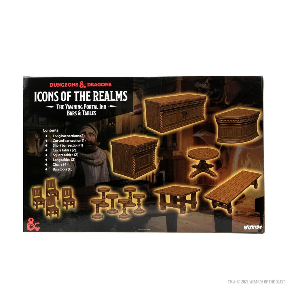 WizKids Yawning Portal Inn short bar section for compact drink setup