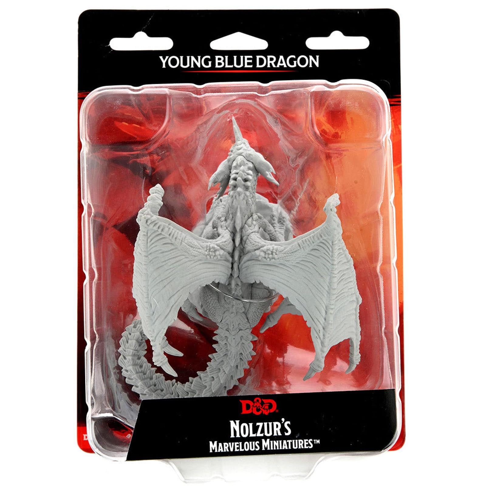 WizKids WizKid D&D W15 Young Blue Dragon – prime-ready surface for painting.