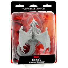 WizKids WizKid D&D W15 Young Blue Dragon – prime-ready surface for painting.