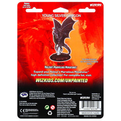 WizKids Young Silver Dragon wings with translucent parts for dramatic tabletop moments
