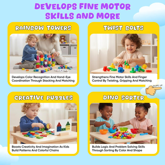 WIZZLY Busy Hands color sorter supports color recognition and early sorting practice.