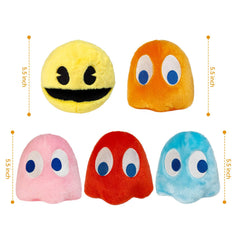 WjcnPac-Man 6-inch Pac-Man ghost plush side view, soft and comforting.