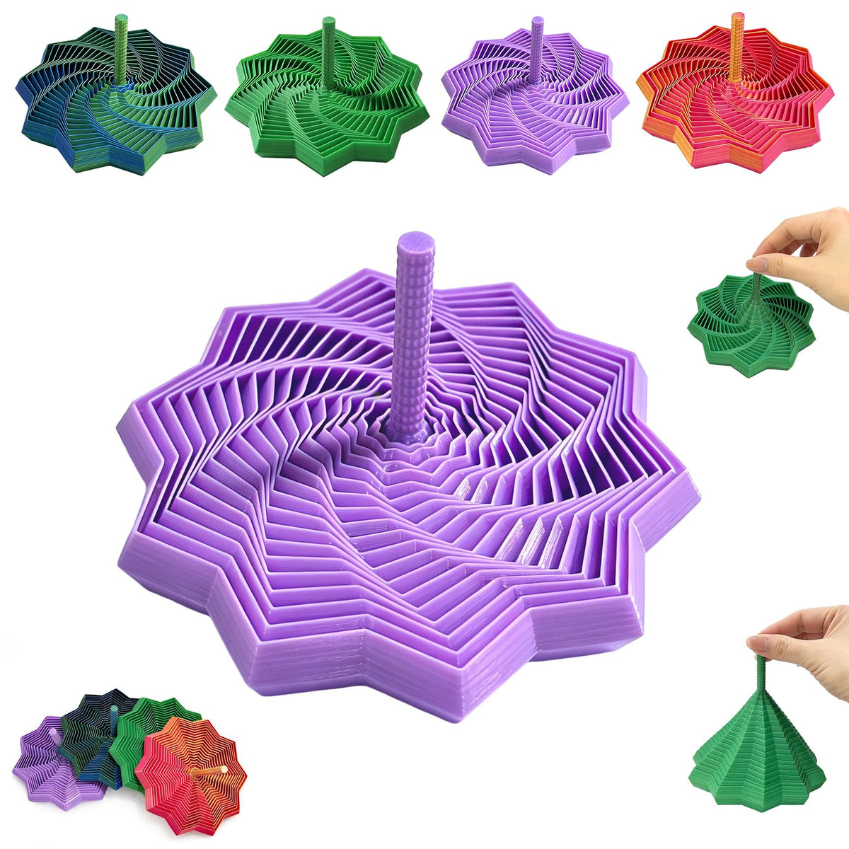 WJOVK 3D printed expanded sensory fidget star for tactile stimulation and stress relief during work