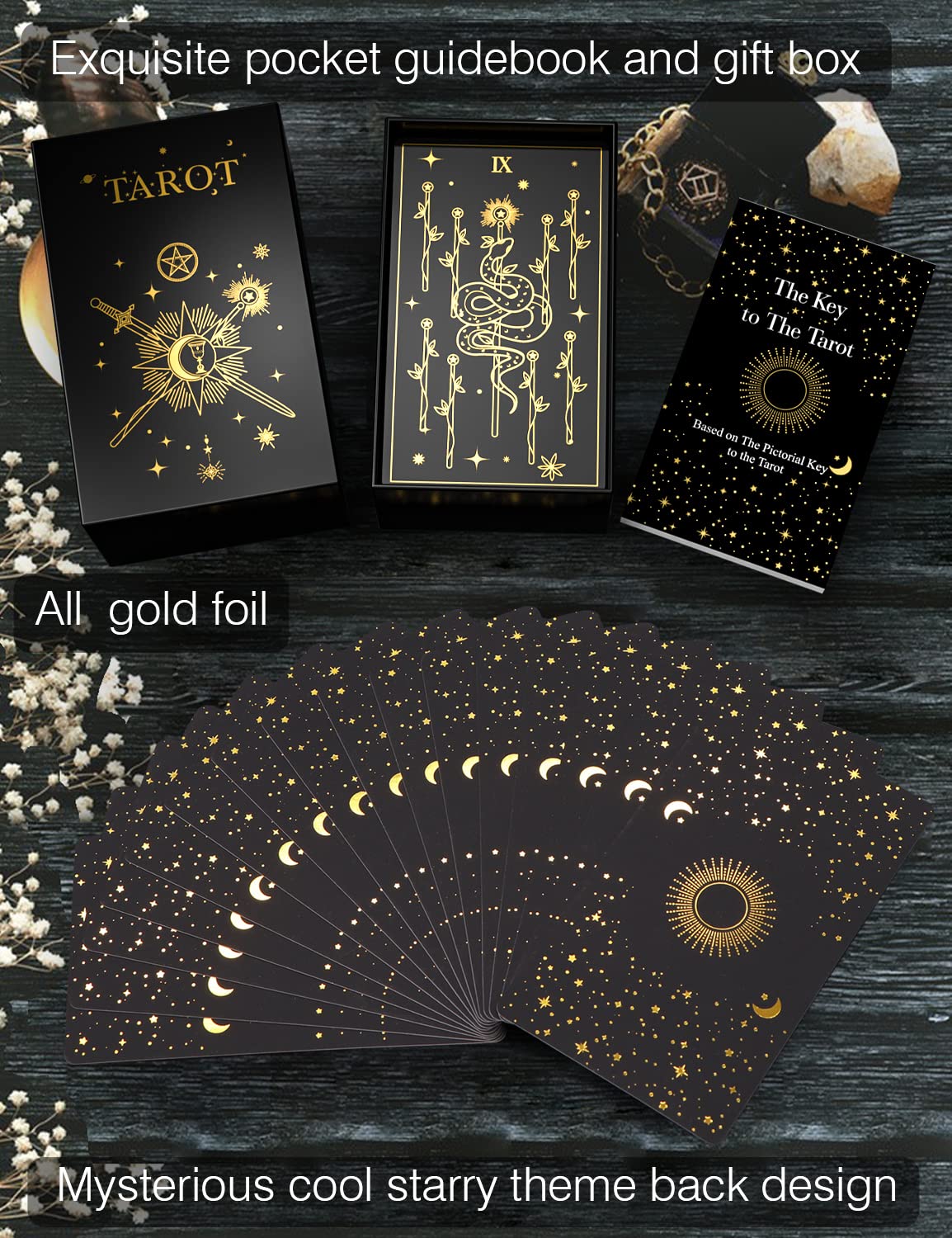 WJPC 78-card deck sized 4.7 by 2.7 inches for easy shuffling
