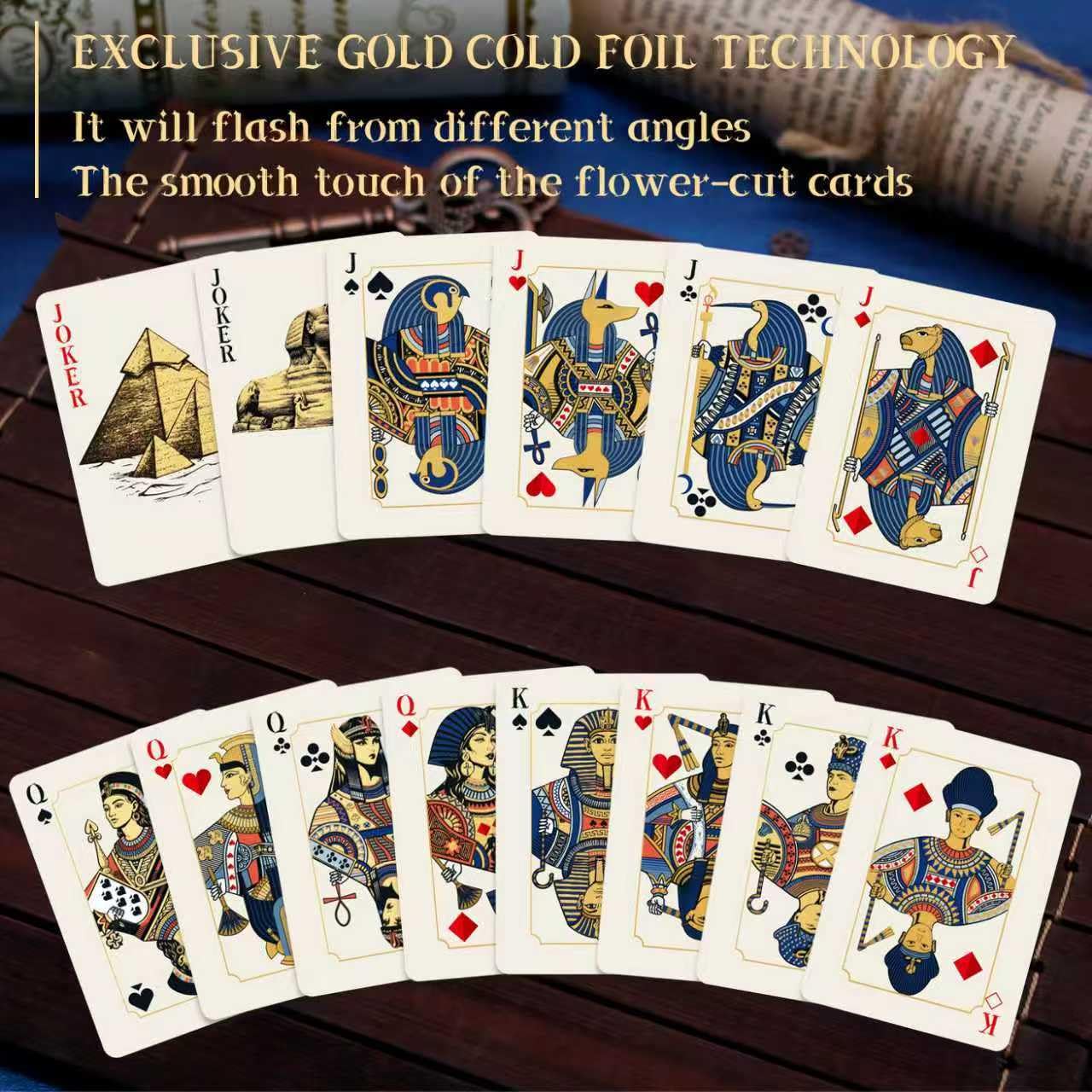 WJPC Ancient Egypt front design featuring pharaohs and queens with cold foil