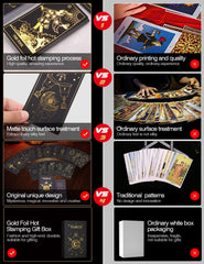 WJPC gift box with gold foil packaging for the tarot set