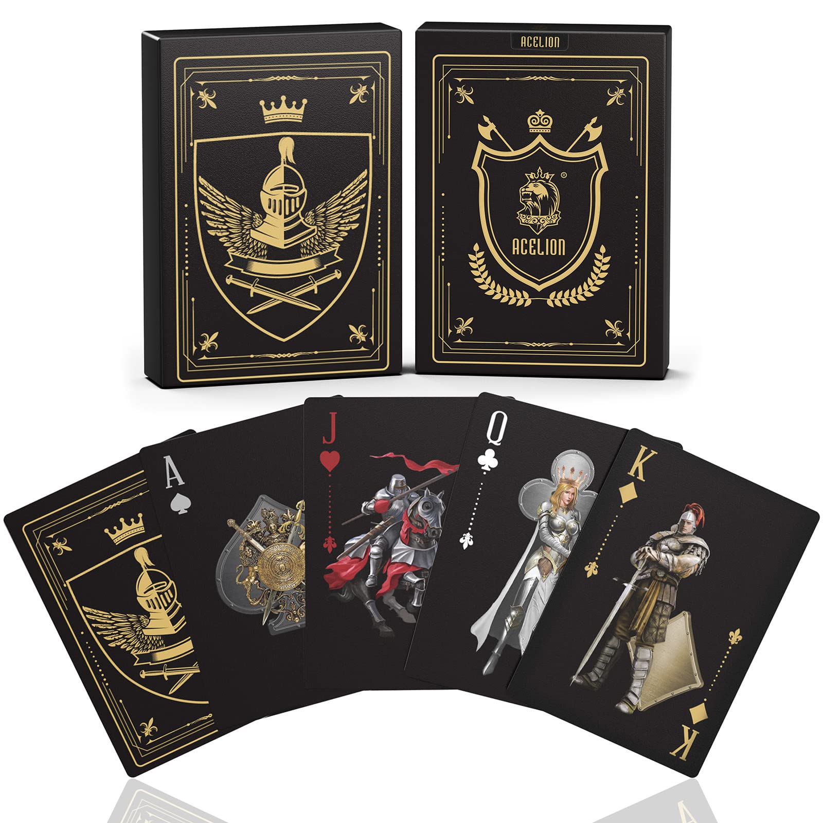 WJPC Knight Gold waterproof cards packaging box for gifting and display