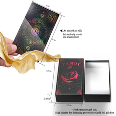 WJPC Rose Gold Edge Tarot card backs feature a dark starry sky for a mysterious vibe