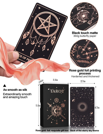 WJPC tarot back design features starry night motif for focused readings.