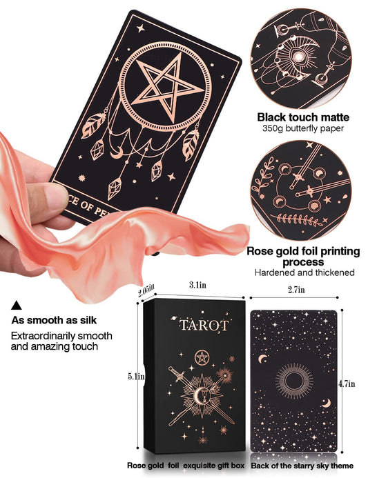 WJPC tarot back design features starry night motif for focused readings.