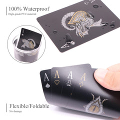 WJPC waterproof plastic playing cards endure splashes for versatile use.