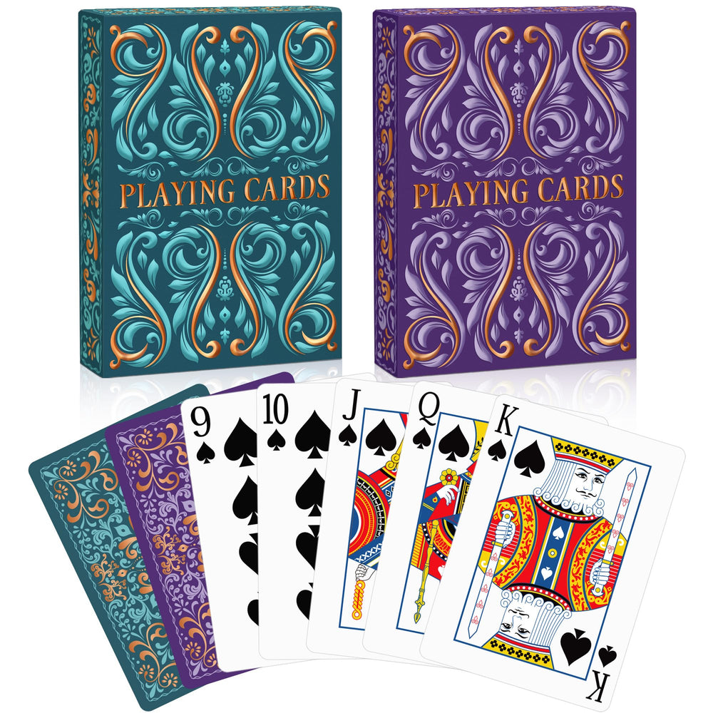 Wkchxd two-pack playing cards with box design for elegant game nights