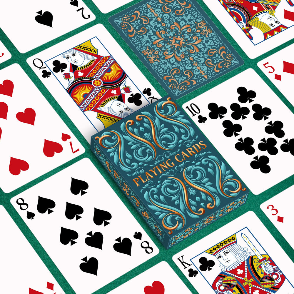 Wkchxd playing cards linen-finish provides durable, professional feel