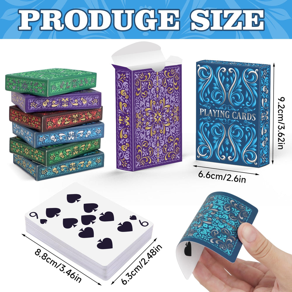 Wkchxd blue deck playing cards, durable and travel-friendly