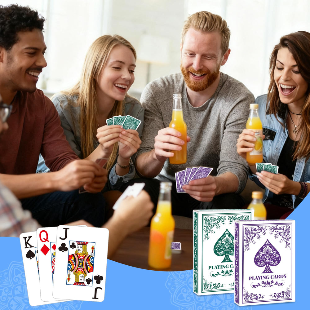 Wkchxd playing cards versatile for Bridge Euchre Hearts and more.