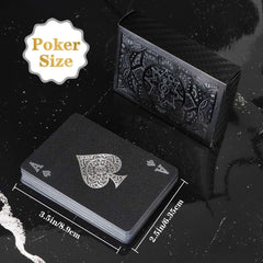 Wkchxd poker-size cards measure 3.5 by 2.5 inches for easy handling