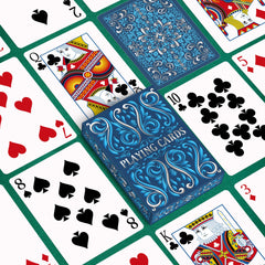 Wkchxd poker-size index cards are easy to read for Blackjack and Bridge.