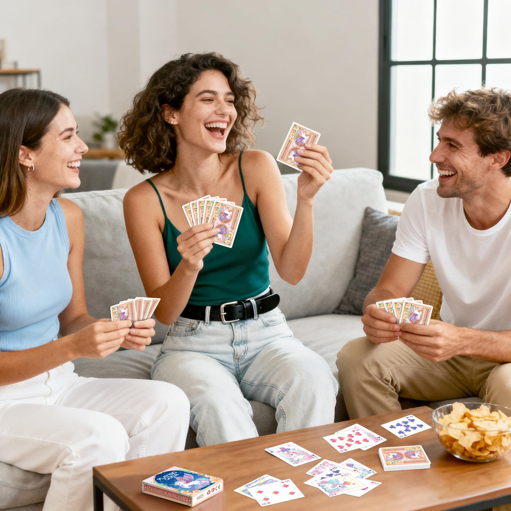 Wkchxd poker size and standard index ensure comfortable dealing.