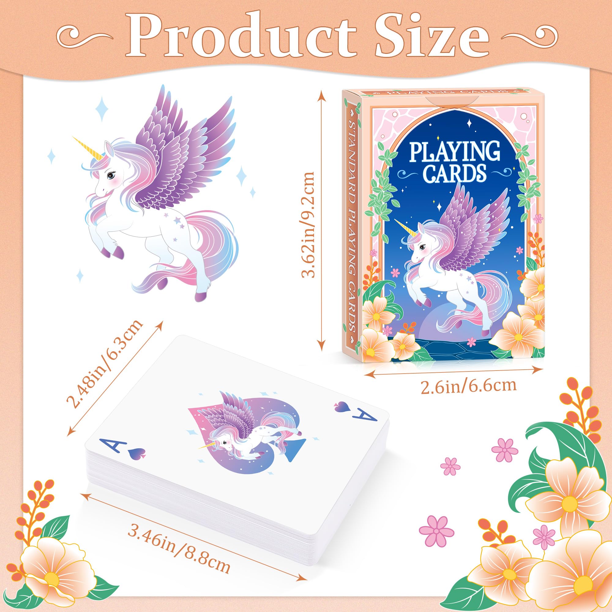 Wkchxd unicorn back design enhances shuffling with a smooth, durable feel.