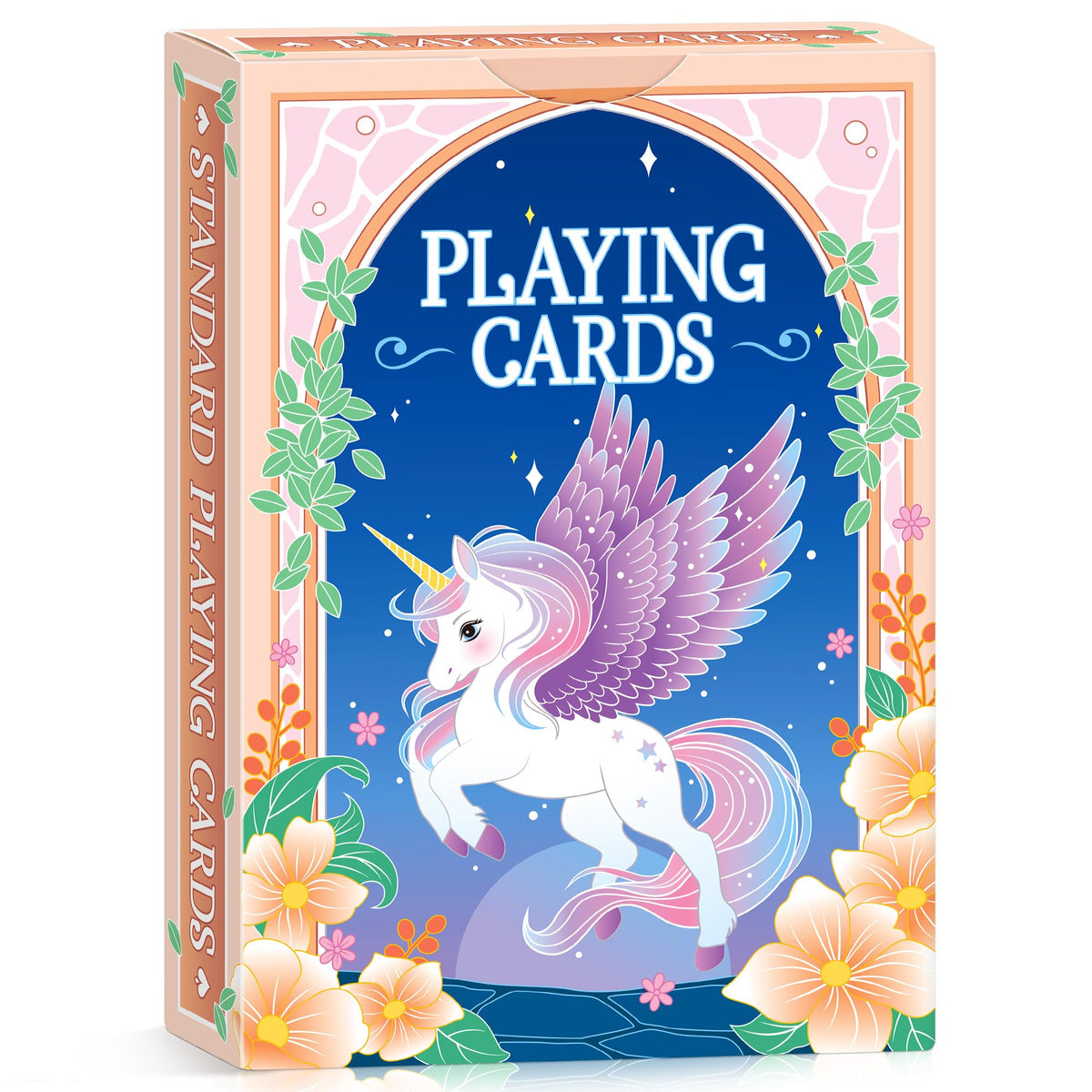 Wkchxd unicorn playing cards deck cover showcases whimsical art for lively family game nights.