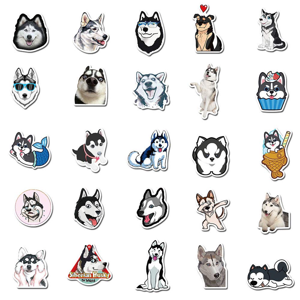 WLJIAO husky sticker on a water bottle provides durable, fade-resistant decor.