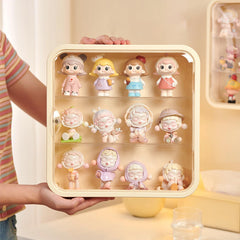 WMM adhesive-foot tilt-proof cream case for stable display