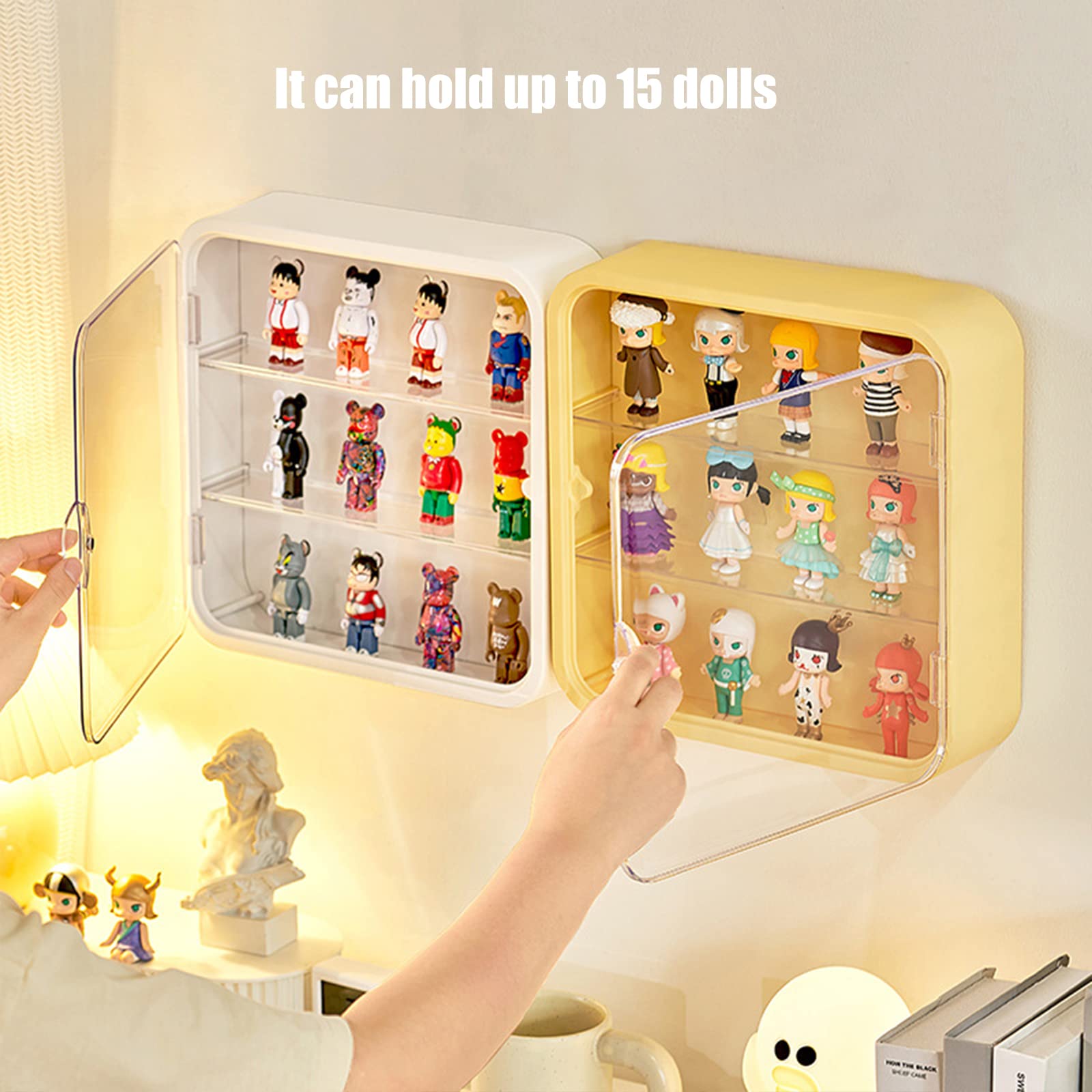 WMM magnetic suction door design ensures safe closure for display cases.