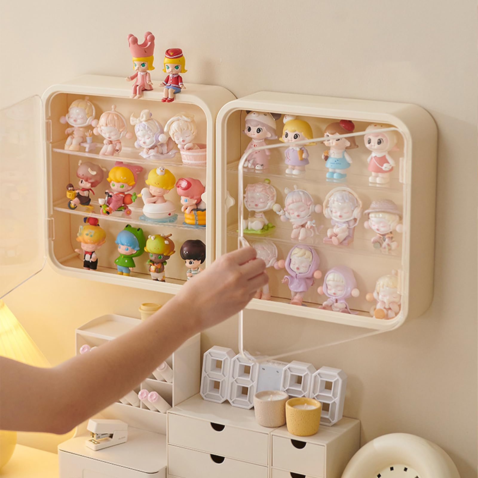 WMM transparent panel cream display case for easy cleaning and viewing