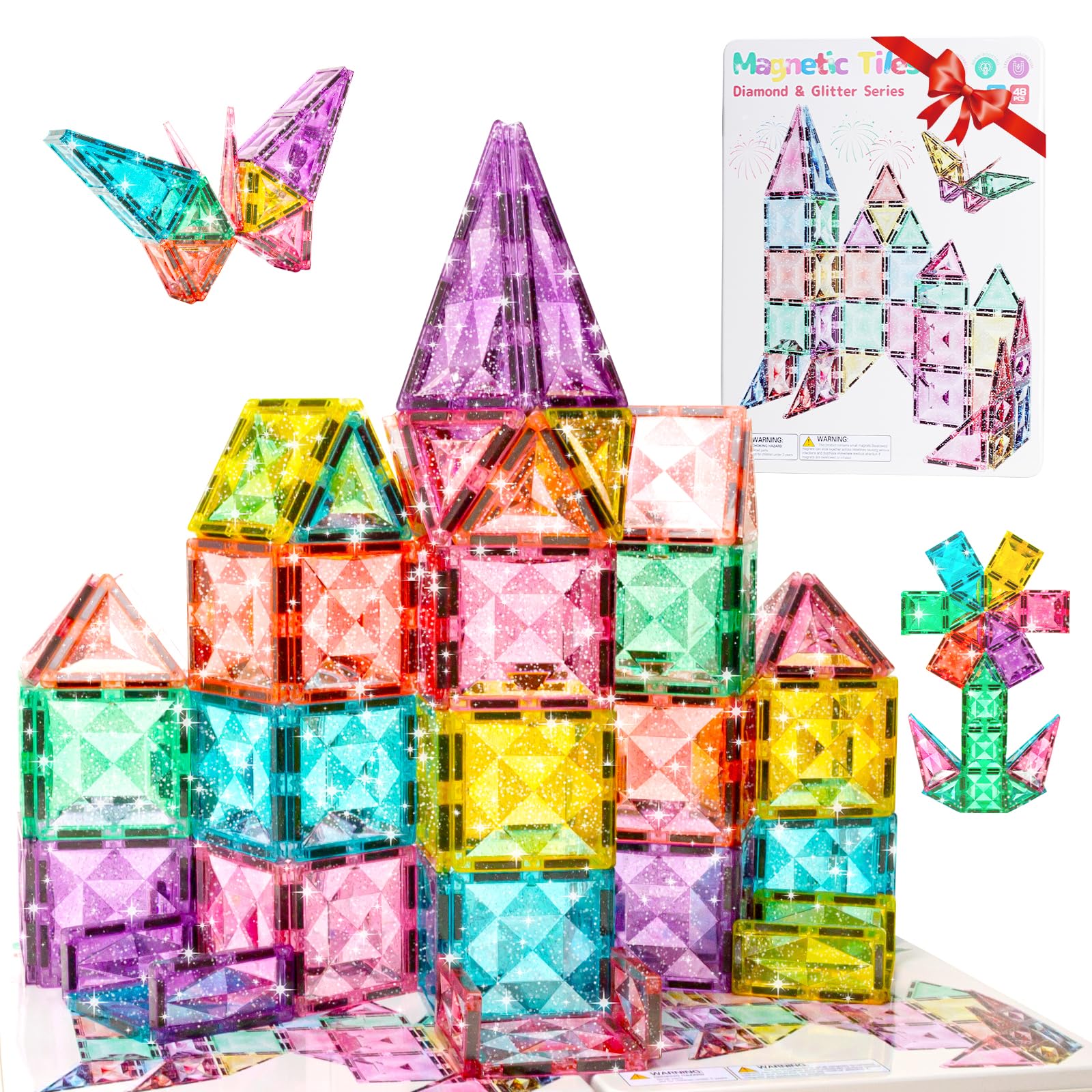WMXDU large pastel magnetic tiles for bright, creative building sessions.