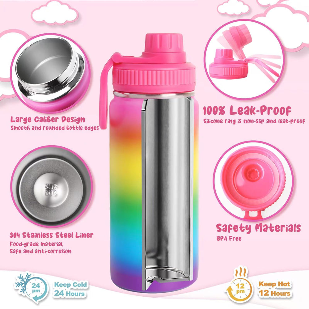 Wninbu unicorn bottle diamond art close-up with colorful stickers and glitter accents.