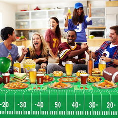 Two WNINK football tablecloths packaged together for convenient use
