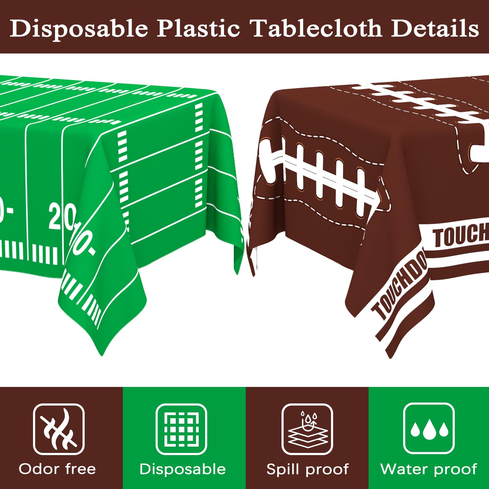 WNINK tablecloth waterproof surface protects table from spills during games.